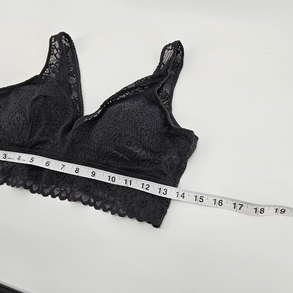Lace Bra Bralette Gray XL Feminine Sheer Dainty Comfy Lingerie - Picture 3 of 8